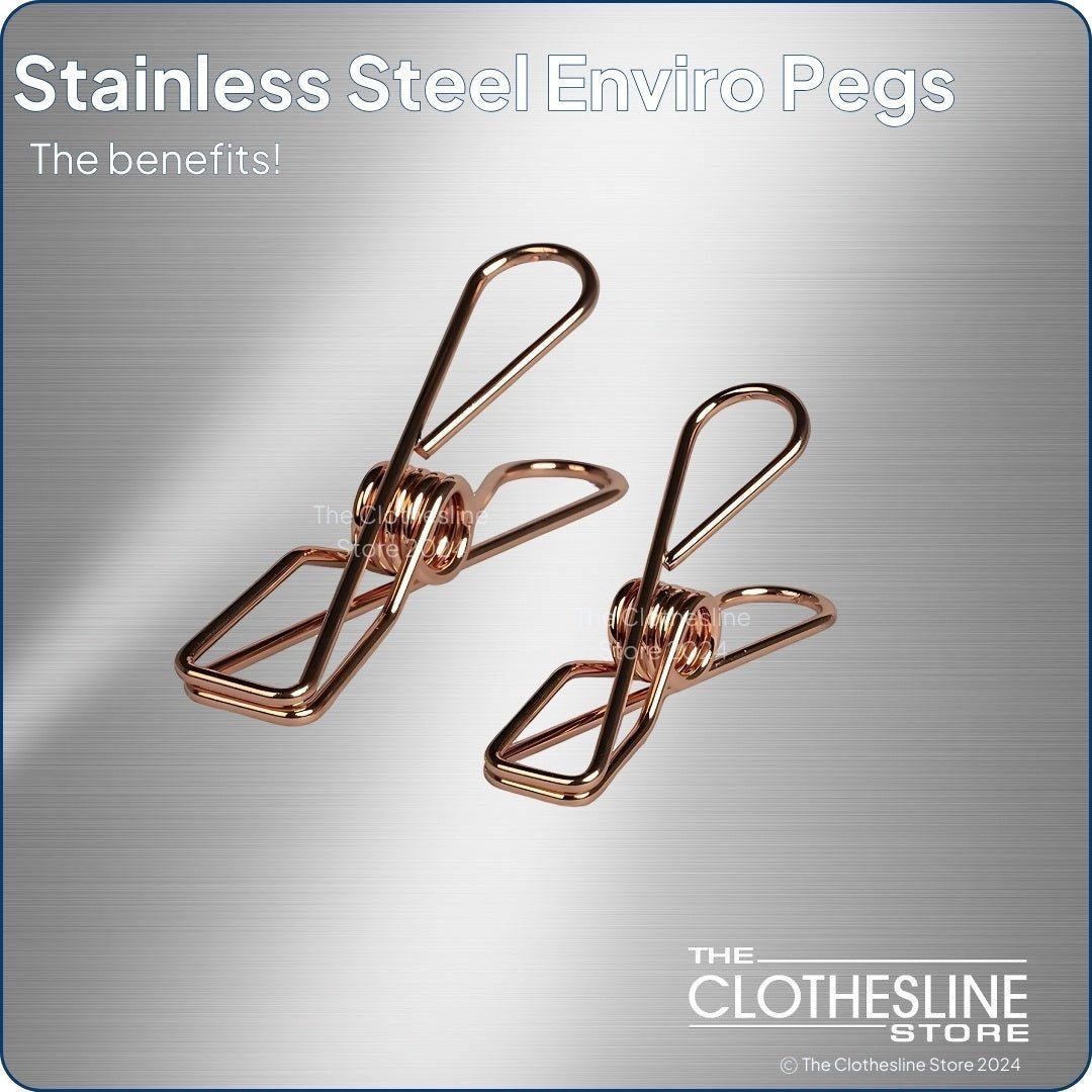 Benefits of Enviro Stainless Steel Pegs The Clothesline Store