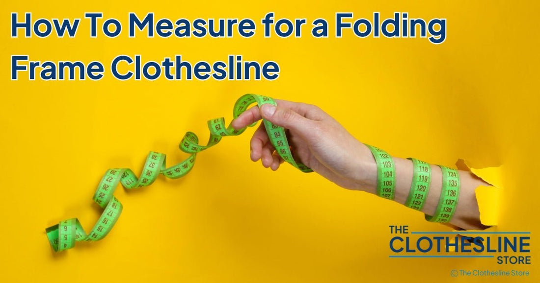 The Clothesline Store How Do I Measure the Space Needed for a Folding Frame Clothesline?