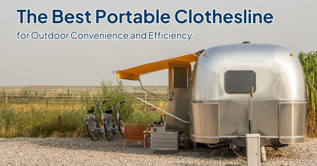 The Clothesline Store Best Portable Clotheslines Image of a Caravan and Push Bikes