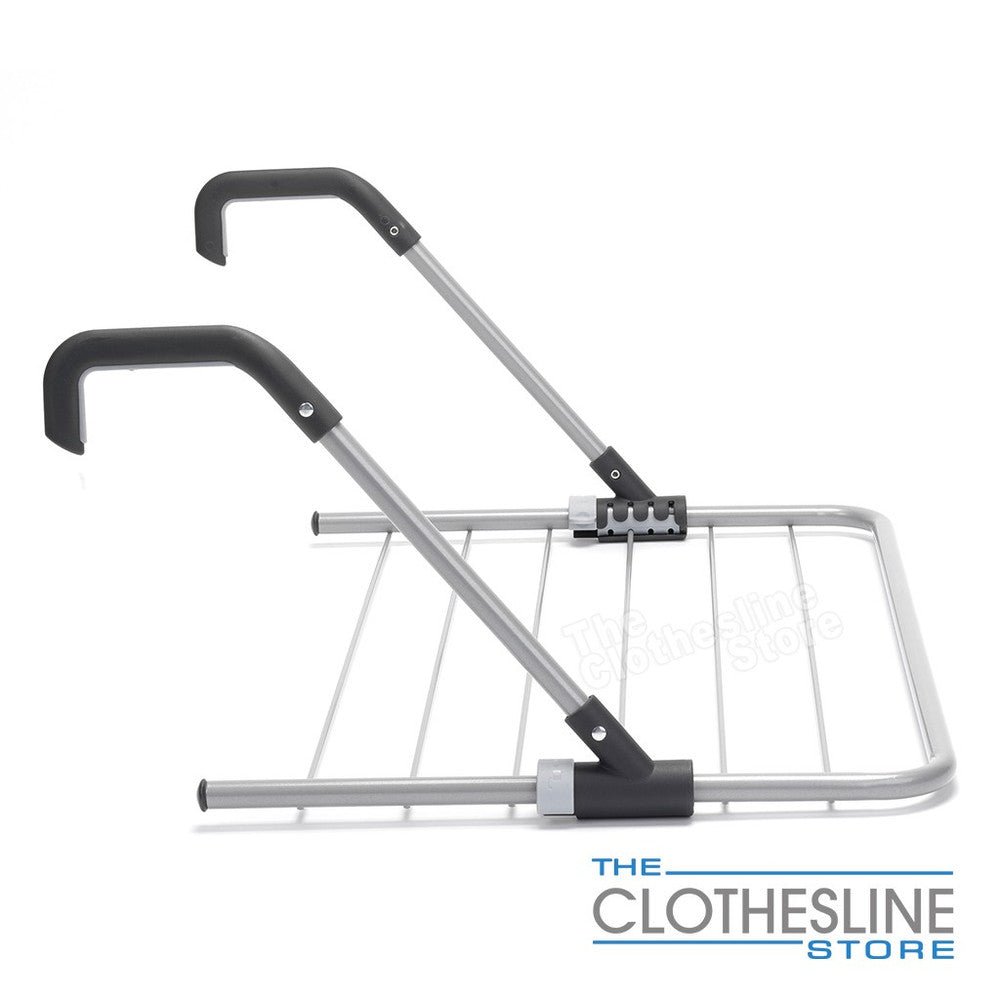 Brabantia 4.5m hanging drying rack with sturdy aluminium frame and space saving design.