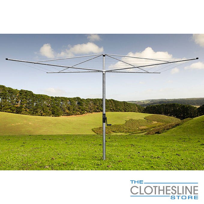 Austral Deluxe 5 Fixed Head Rotary Clothesline In location