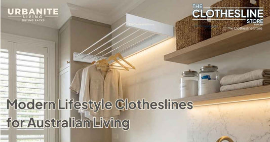 The Clothesline Store Blog Modern Lifestyle Clcothesline showing an Urbanite Living Wall Mounted Drying Rack