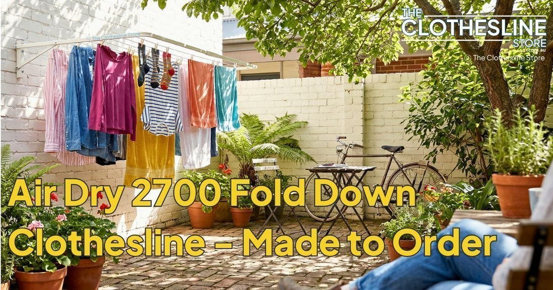 The Clothesline Store Made to Order Fold Down Clotheslines - Air Dry