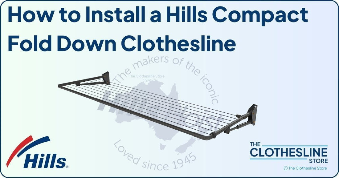 How to Install the Compact Hills Folding Frame Clothes Line