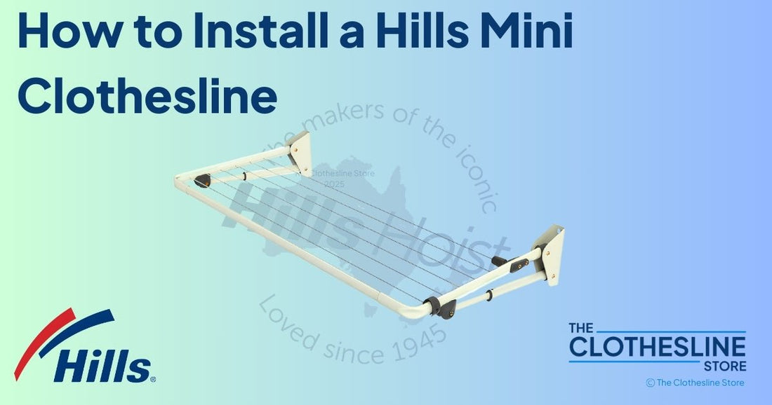 The Clothesline Store Hills Mini Fold Down Folding Frame Clothesline Installation Guide