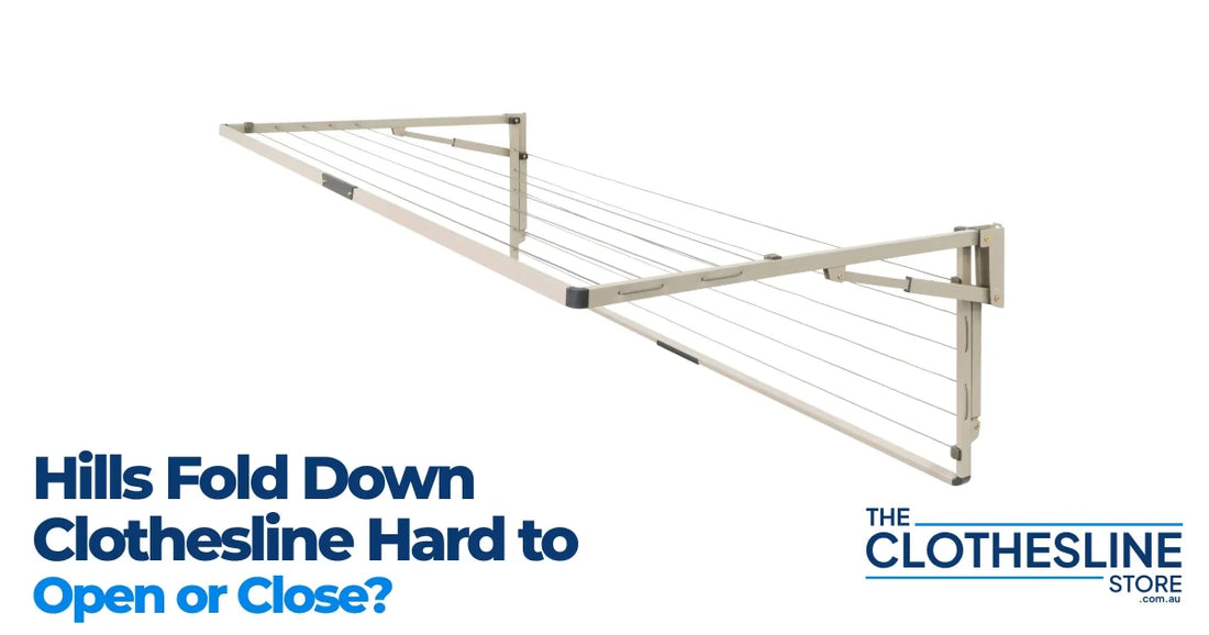 Hills Folding Frame Clothesline Is Hard to Lift or Lower What to Do The Clothesline Store
