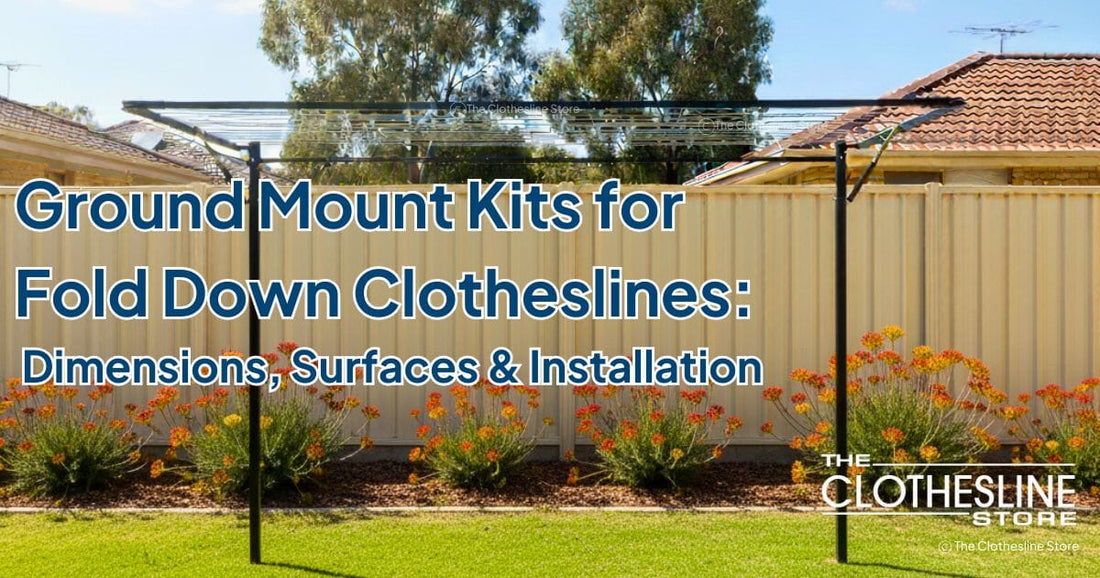 The Clothesline Store Ground Mount Kits for Fold Down Washing Lines