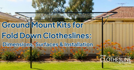 The Clothesline Store Ground Mount Kits for Fold Down Washing Lines