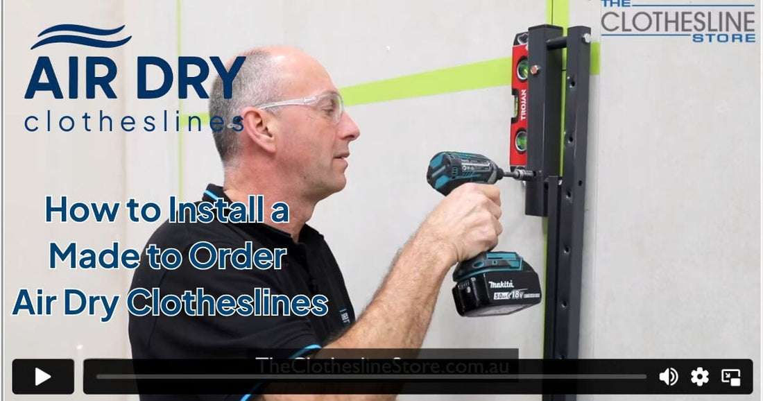 How To Install A Custom Made Air Dry Fold Down Clothesline