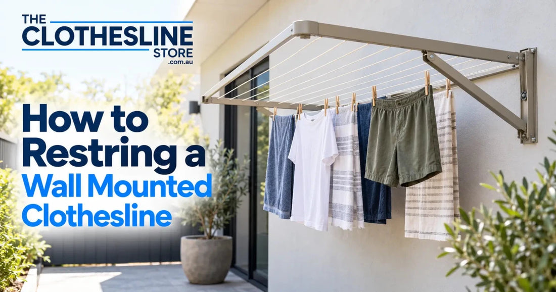 How to Restring a Wall Mounted Fold Down Clothesline The Clothesline Store