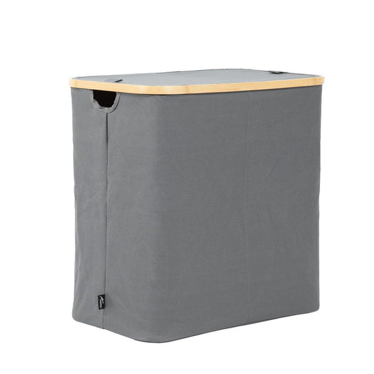 Bamboo Laundry Hamper Assembled and Open by The Clothesline Store