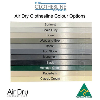 Air Dry Colour Chart