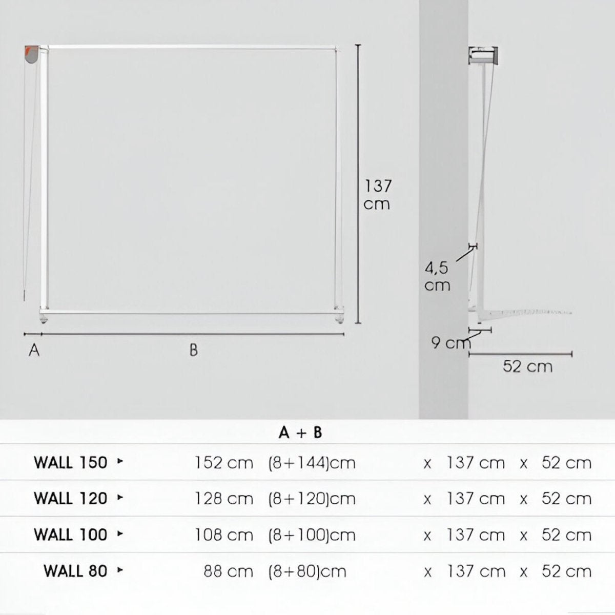 FoxyDry Wall Plus dimensions