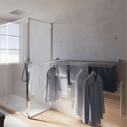 FoxyDry Fold used for drying clothes inside bathroom