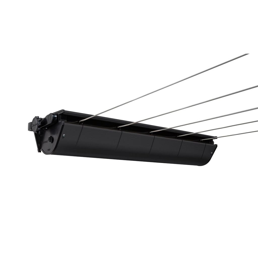 16.7 Ft Retractable Clothesline - Heavy Duty Indoor/Outdoor Drying Line, Holds Up To 44 Lbs (Black)