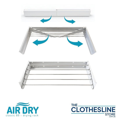 Air Dry Classic 80 Wall‑Mount Clothes Airer | Fold‑Down Drying Rack