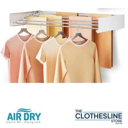 Air Dry Classic 80 Wall‑Mount Clothes Airer | Fold‑Down Drying Rack