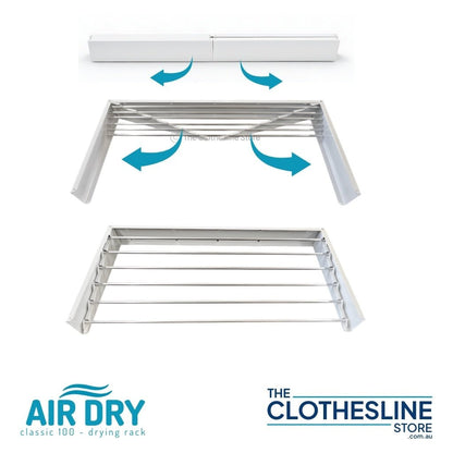 Air Dry Classic 100 Wall‑Mount Clothes Airer | Fold‑Down Drying Rack