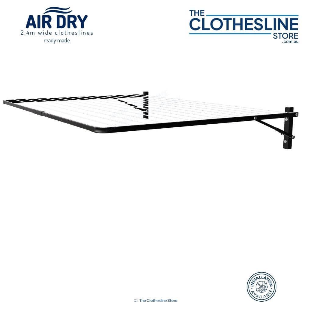 Air Dry Fold Down clothesline 2.4m wide colour Monument.