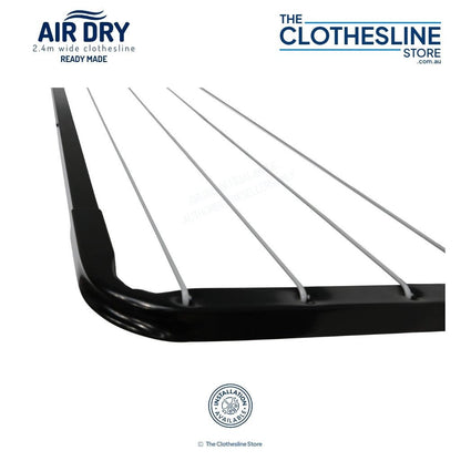 1.8m wide Air Dry Fold down Clothesline close up of the metal corner.