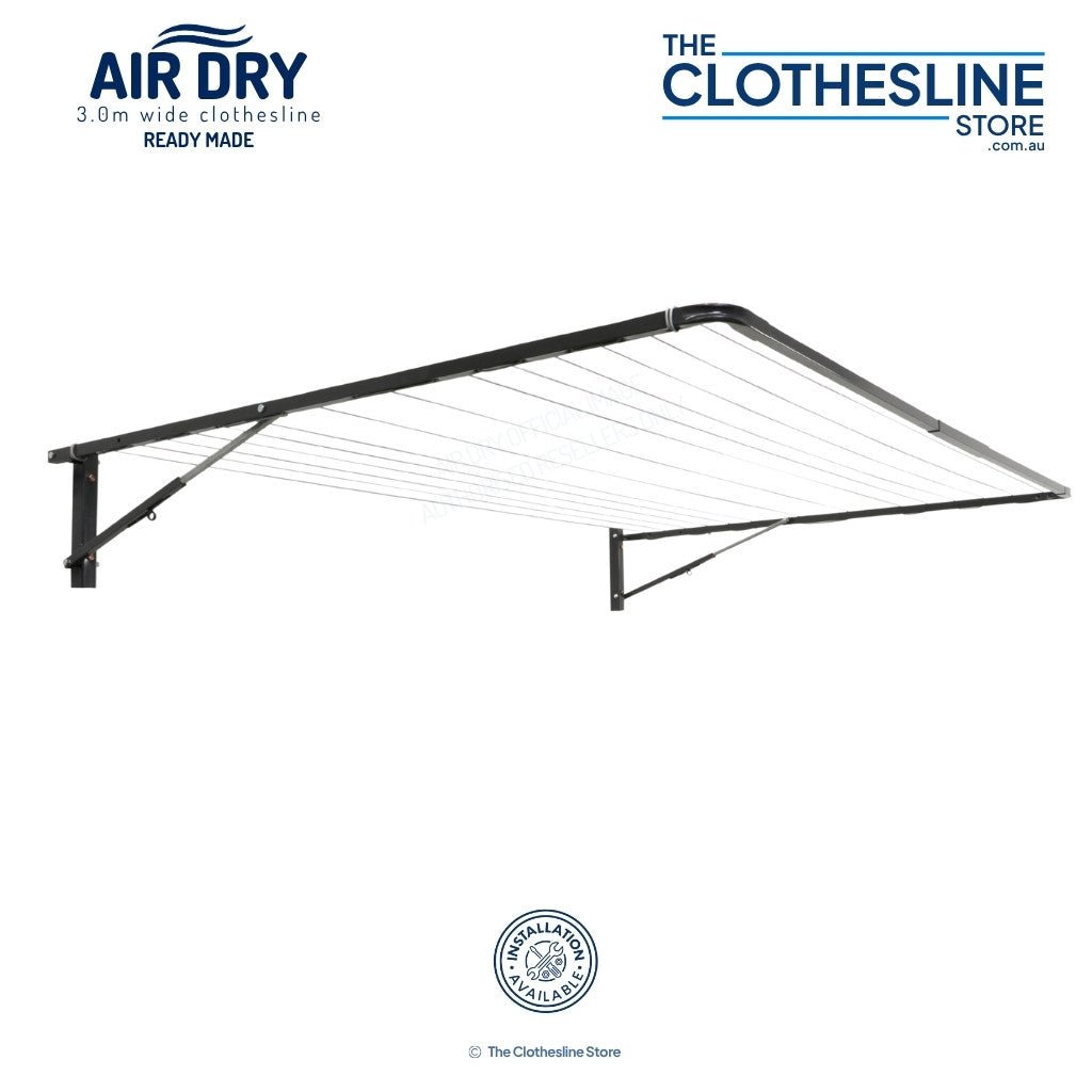 Air Dry Fold Down Clothesline in the colour Woodland Grey.