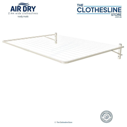 Air Dry Fold Down clothesline 2.4m wide colour Surfmist.