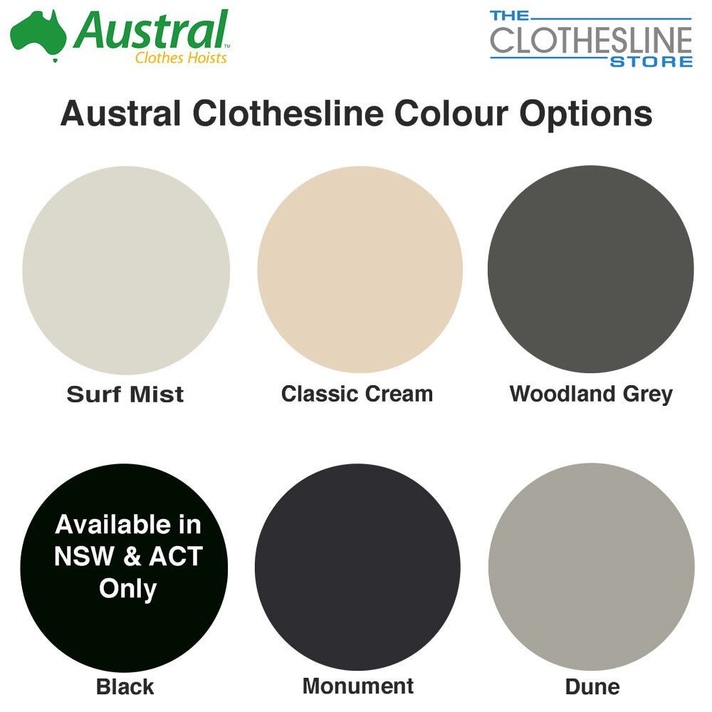Austral Slender 20 Clothesline Colour Options