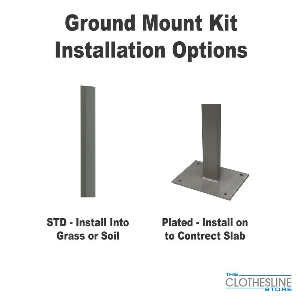 Austral Compact 39 Clothesline - Fold Down Base Plate Options