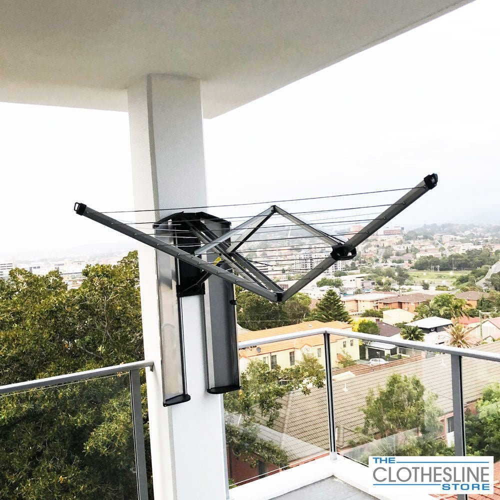 Brabantia WallFix 24m Fold Away Clothesline with Storage Box