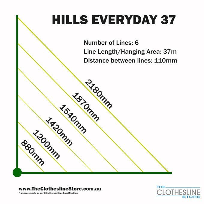 Hills Everyday 37 Rotary Hoist Folding Clothesline