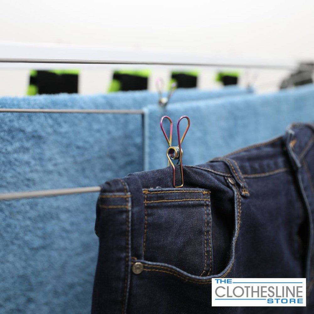 Twin Pack Enviro Clothes Pegs Rose Gold Stainless Steel 40 Regular & 1