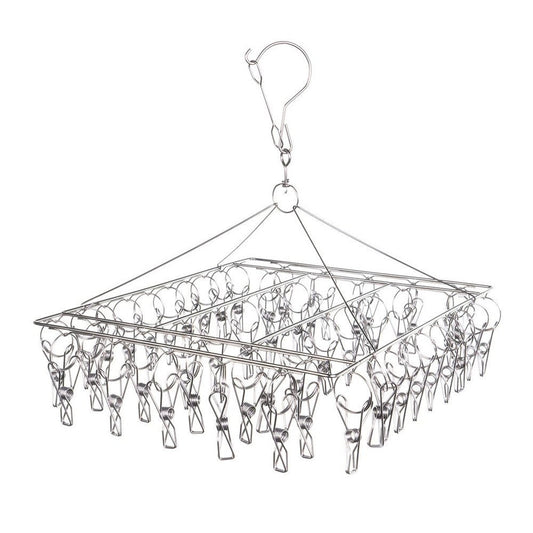 Indoor Stainless Steel Sock Hanger With 50 Pegs