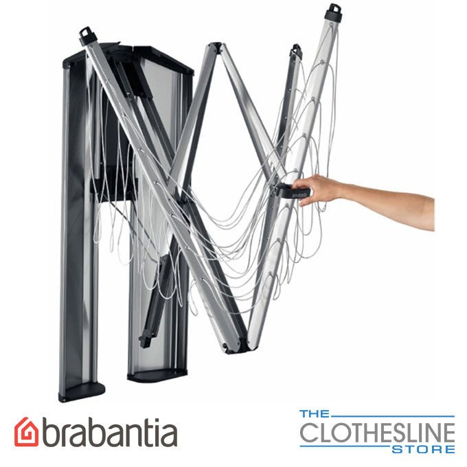 Brabantia Protection/Storage Box demonstrating the line being opened from a protective storage box.