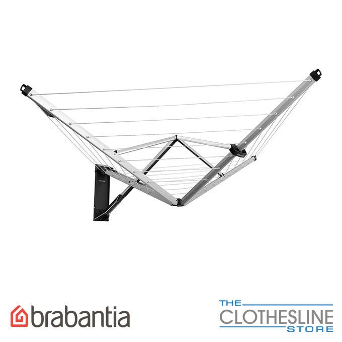 Brabantia WallFix 24m Fold Away Clothesline with Storage Box For